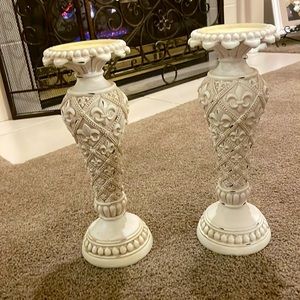 Fleur-de-lis candle holders